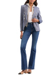 Miller Linen Dickey Jacket in Blue Mélange