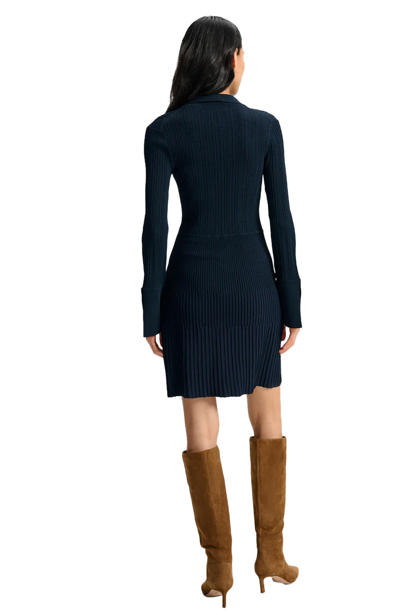 Lauper Knit Mini Dress in Navy