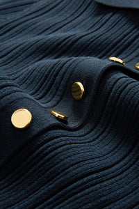 Lauper Knit Mini Dress in Navy