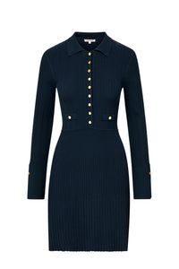 Lauper Knit Mini Dress in Navy