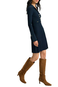 Lauper Knit Mini Dress in Navy