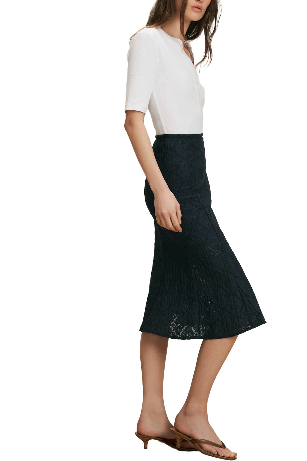 Massimo Midi Skirt in Navy