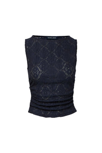 Selah Lace Tank Top in Navy