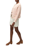 Claudine Knit Jacket in Off White Pink Clay