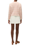 Claudine Knit Jacket in Off White Pink Clay