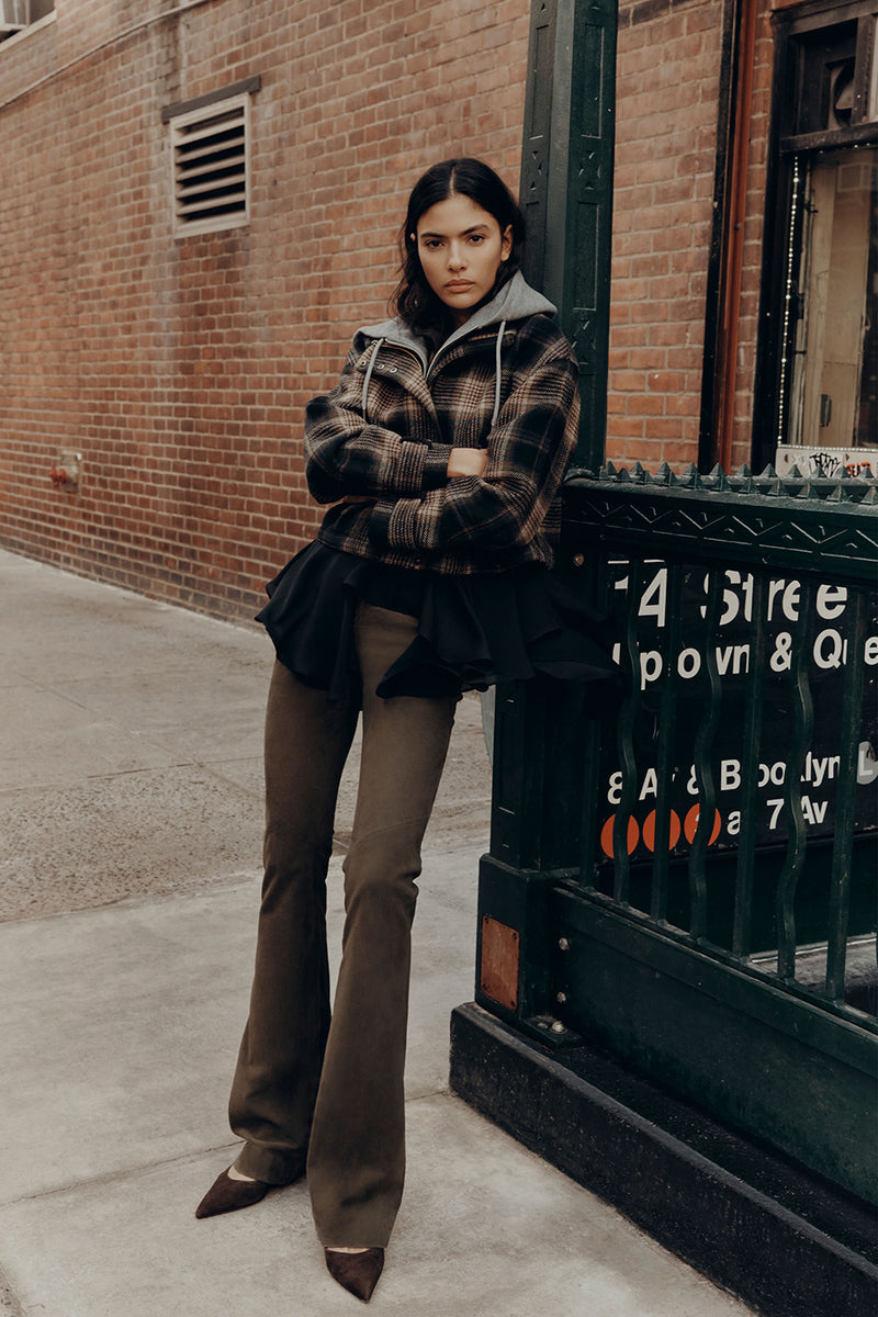Bateman Plaid Jacket in Black Multi