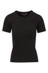 Pruitt Ribbed Tee in Black