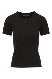 Pruitt Ribbed Tee in Black