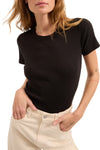 Pruitt Ribbed Tee in Black