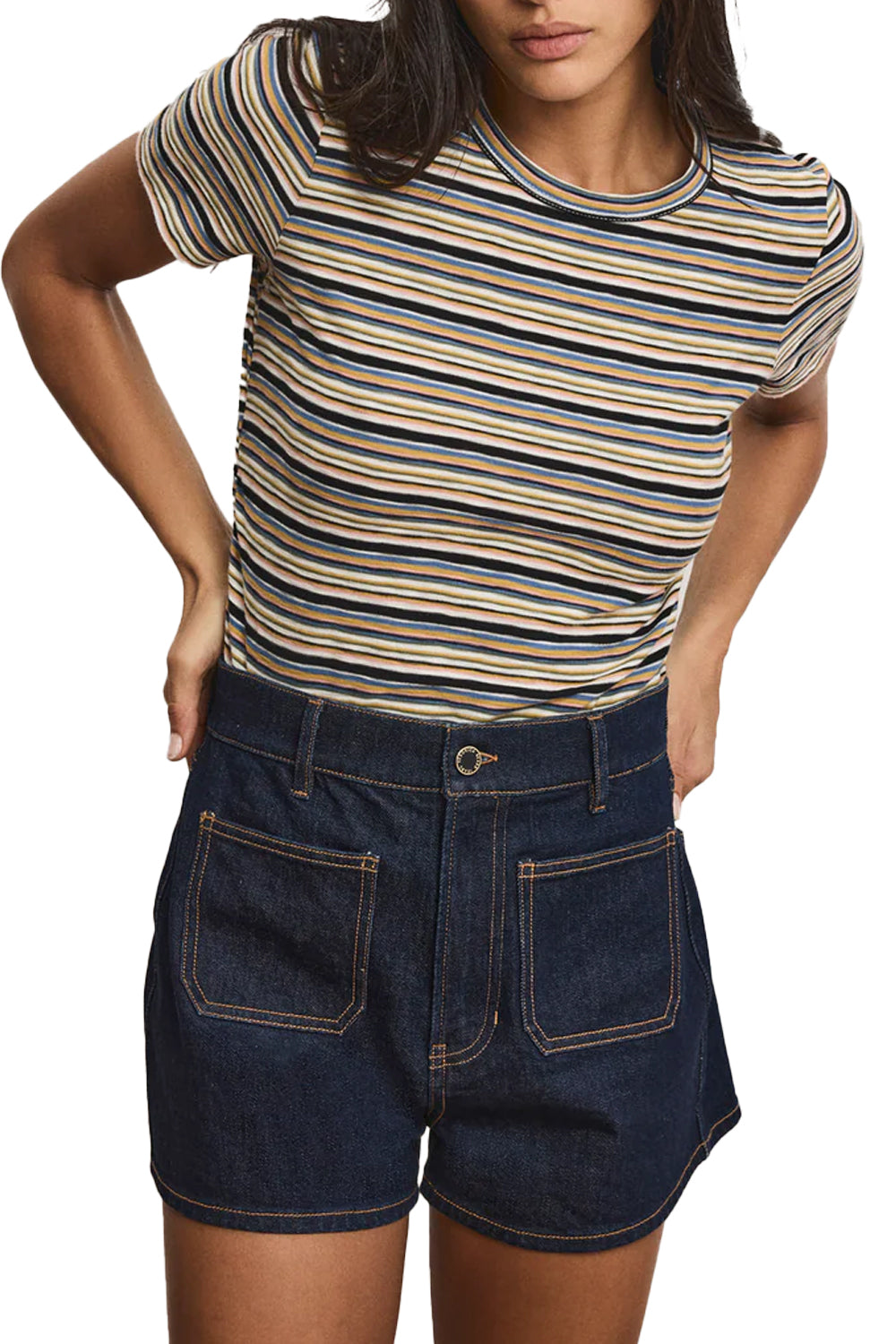 Remus Striped T-Shirt in Multi Stripe