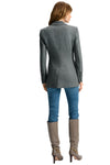 Ryanne Wool Jersey Jacket in Medium Heather Grey