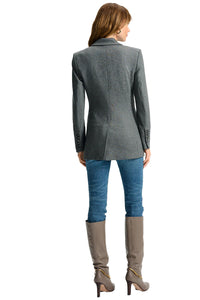Ryanne Wool Jersey Jacket in Medium Heather Grey