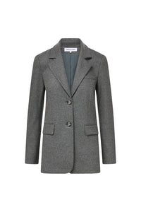 Ryanne Wool Jersey Jacket in Medium Heather Grey