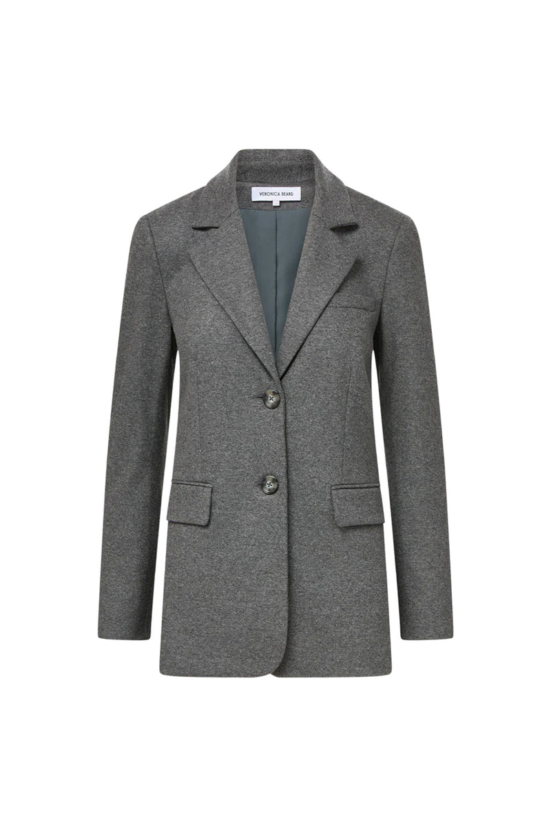 Ryanne Wool Jersey Jacket in Medium Heather Grey