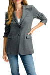 Ryanne Wool Jersey Jacket in Medium Heather Grey