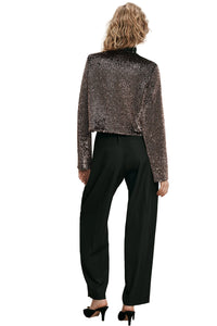 Bancroff Sequin Jacket in Copper Black