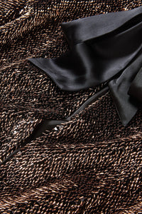 Bancroff Sequin Jacket in Copper Black