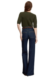 Shana Cashmere Sweater in Loden