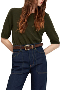 Shana Cashmere Sweater in Loden