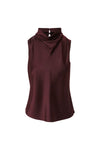 Tam Silk Sleeveless Top in Dark Currant