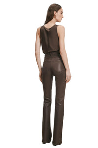 Sabrina Silk-Blend Tank Top in Espresso