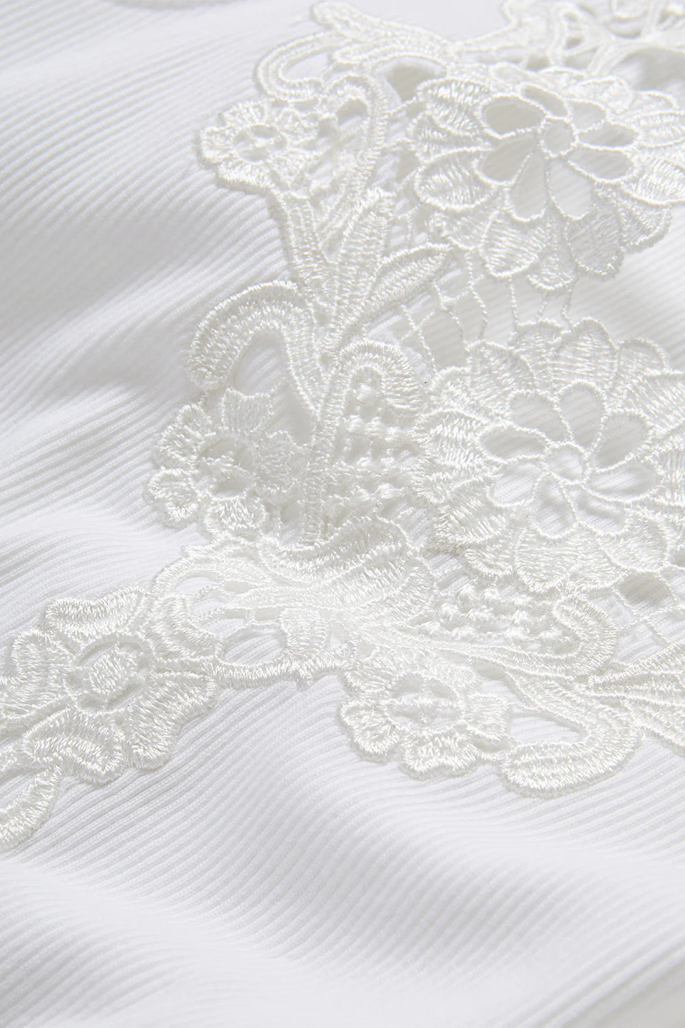 Narcisa Embroidered Tank Top in White