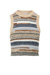 Cropped Jerrel Knit Tank Whiskey Multi