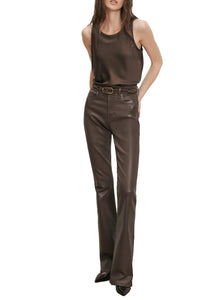 Sabrina Silk-Blend Tank Top in Espresso