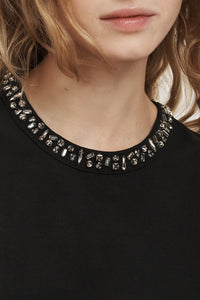 Sebastian Embellished T-Shirt in Black