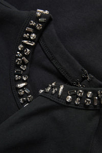 Sebastian Embellished T-Shirt in Black