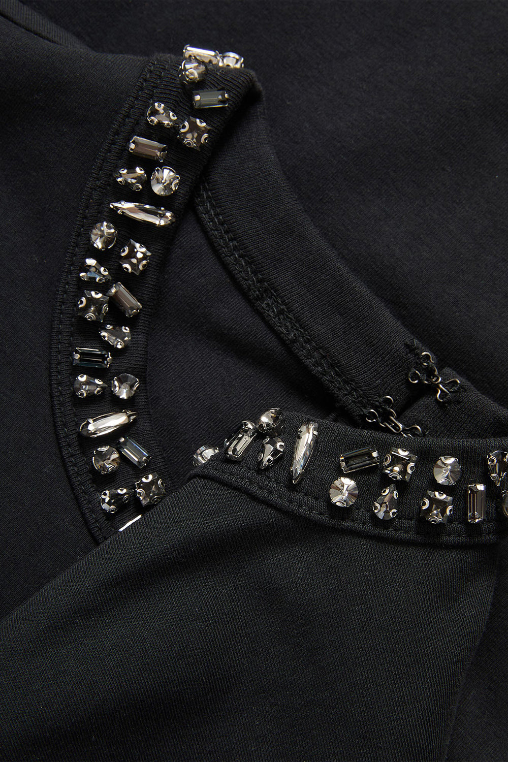 Sebastian Embellished T-Shirt in Black