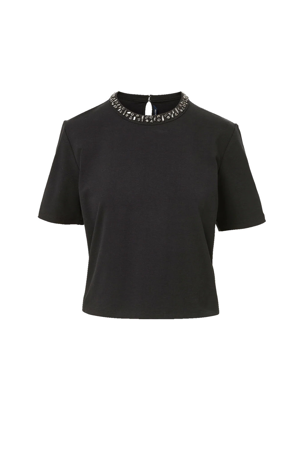 Sebastian Embellished T-Shirt in Black