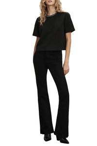 Sebastian Embellished T-Shirt in Black
