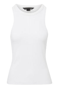 Jordyn Cropped Tank Top in White