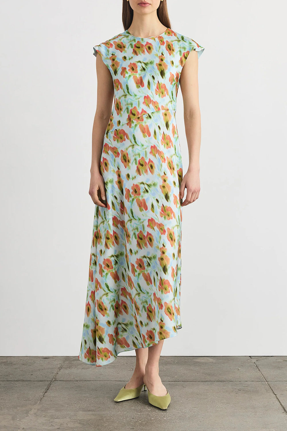 Violeta Dress in Powder Blue Multi