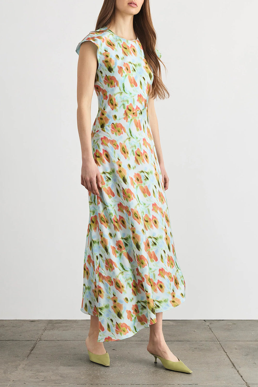 Violeta Dress in Powder Blue Multi