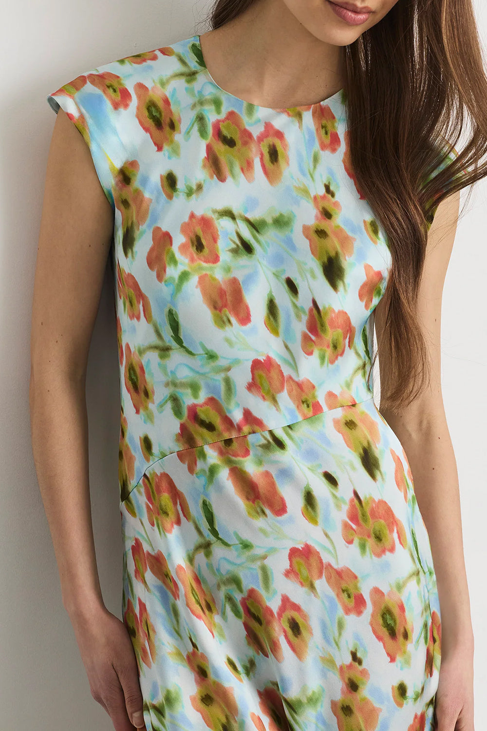 Violeta Dress in Powder Blue Multi