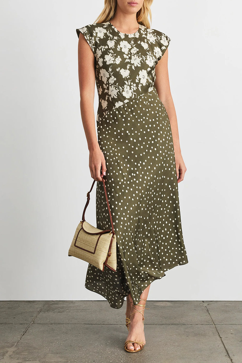 Violeta Dress in Fern Cream Multi