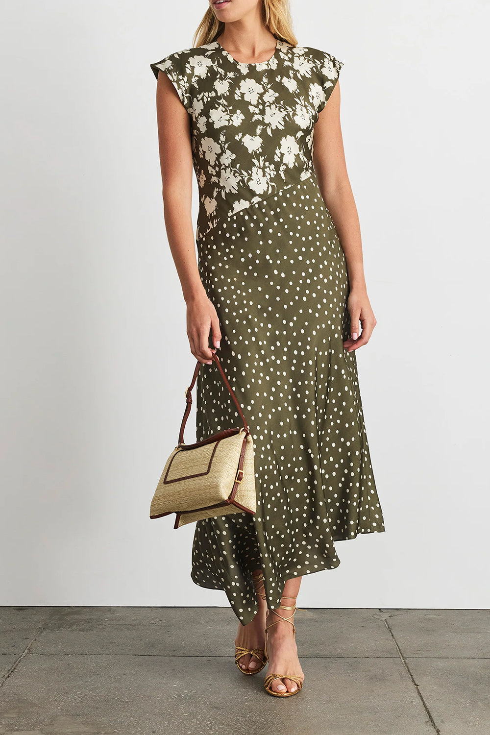 Violeta Dress in Fern Cream Multi