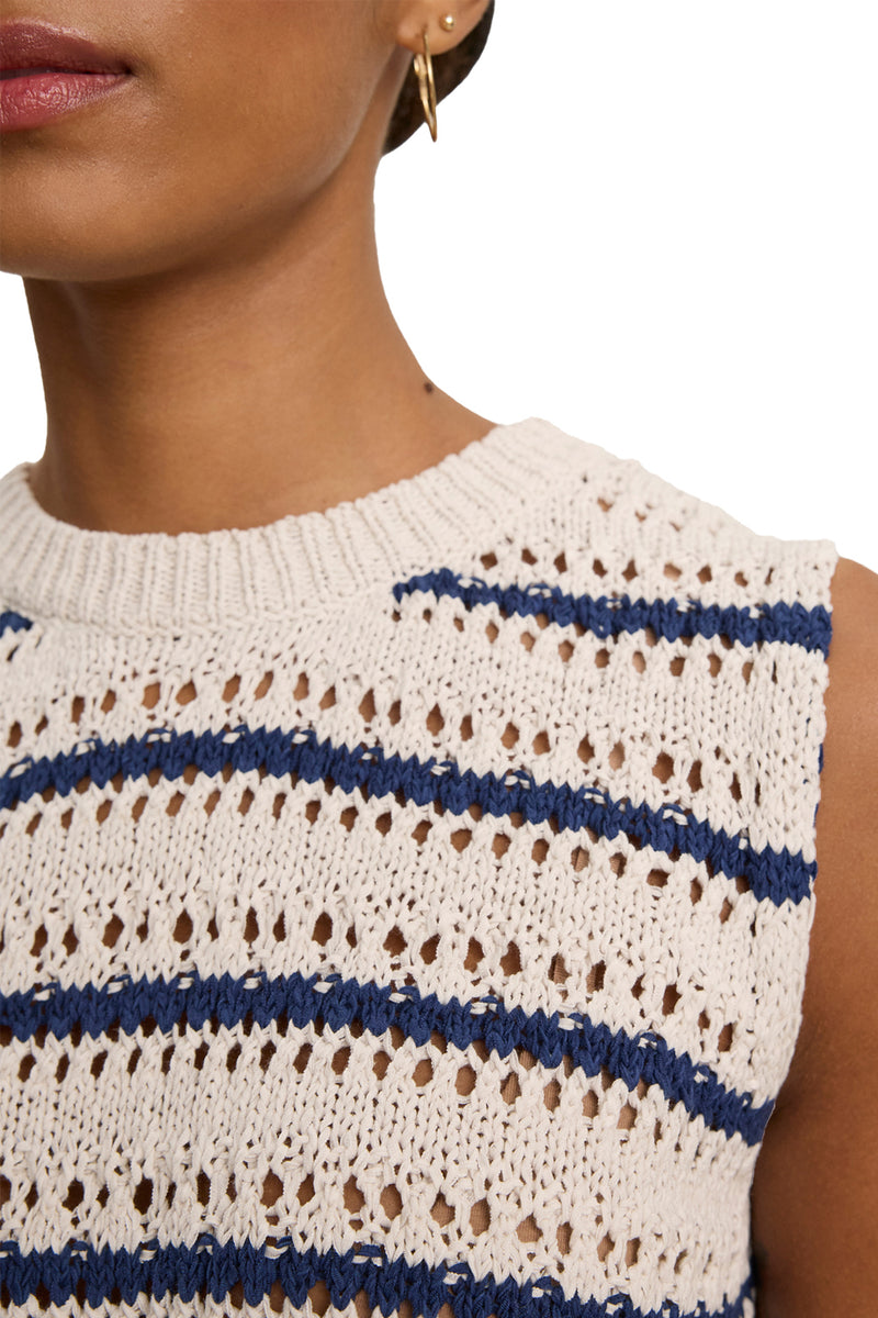 Calista Sweater in Chalk Marine