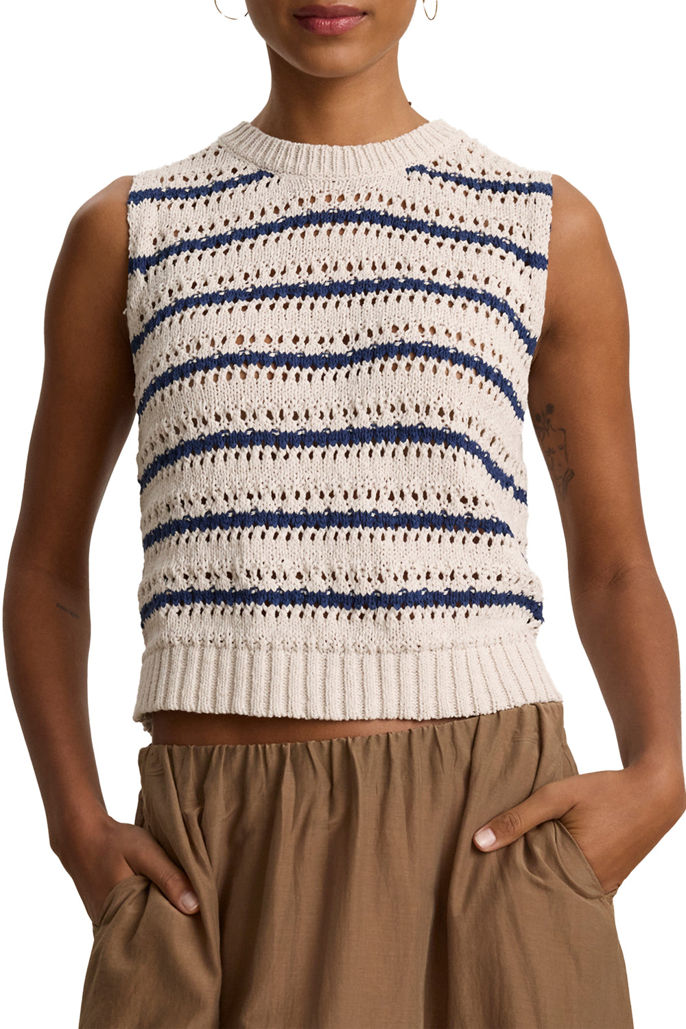 Calista Sweater in Chalk Marine