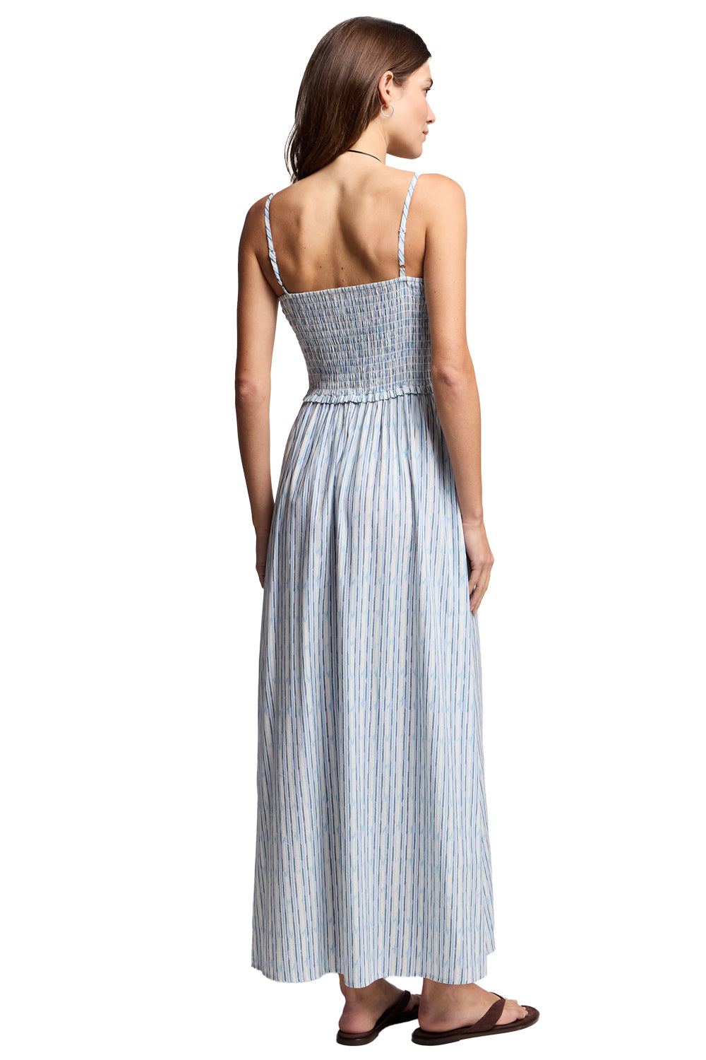 Senara Dress in Watercolor Stripe