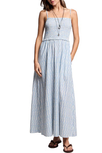 Senara Dress in Watercolor Stripe