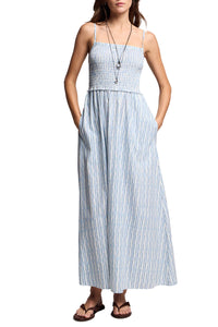 Senara Dress in Watercolor Stripe