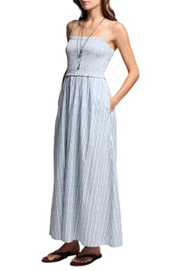 Senara Dress in Watercolor Stripe