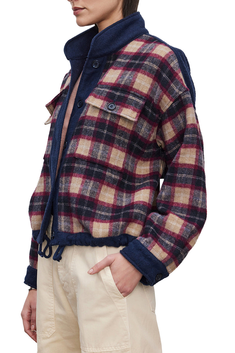 Norah Brushed Plaid Jacket