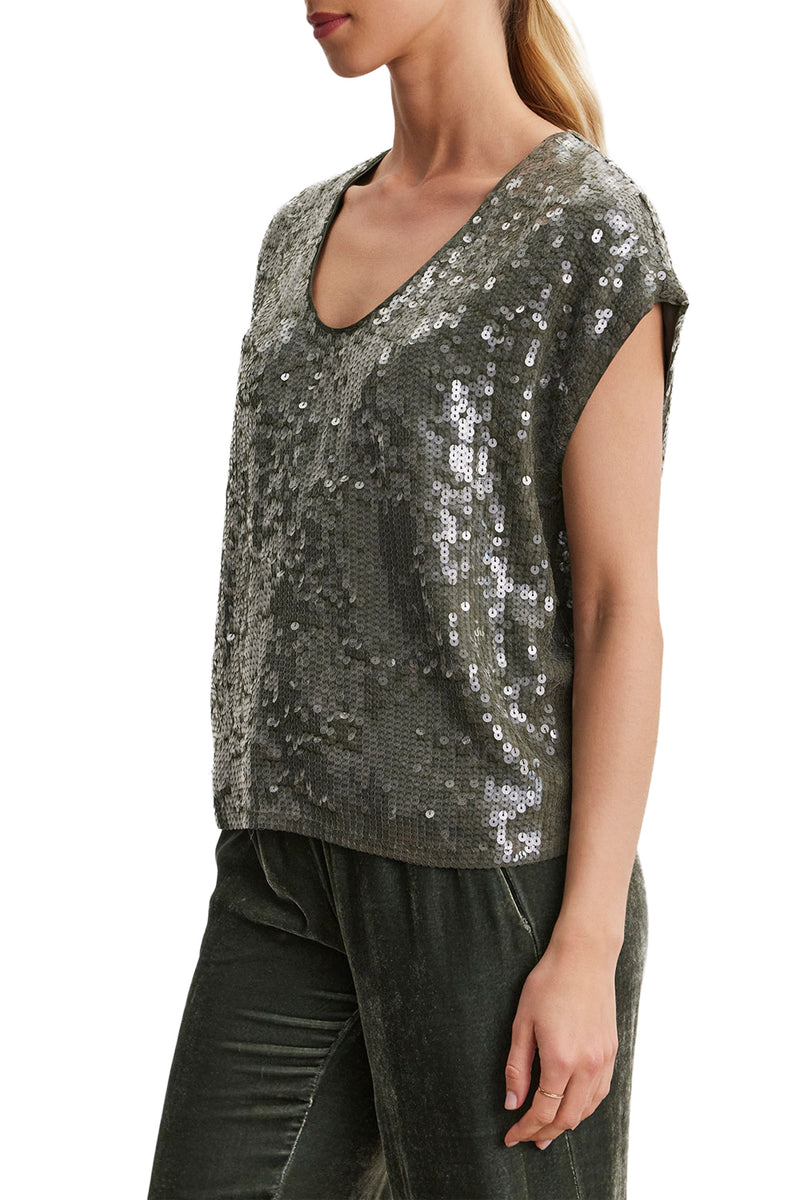 Elorie Top in Gunmetal