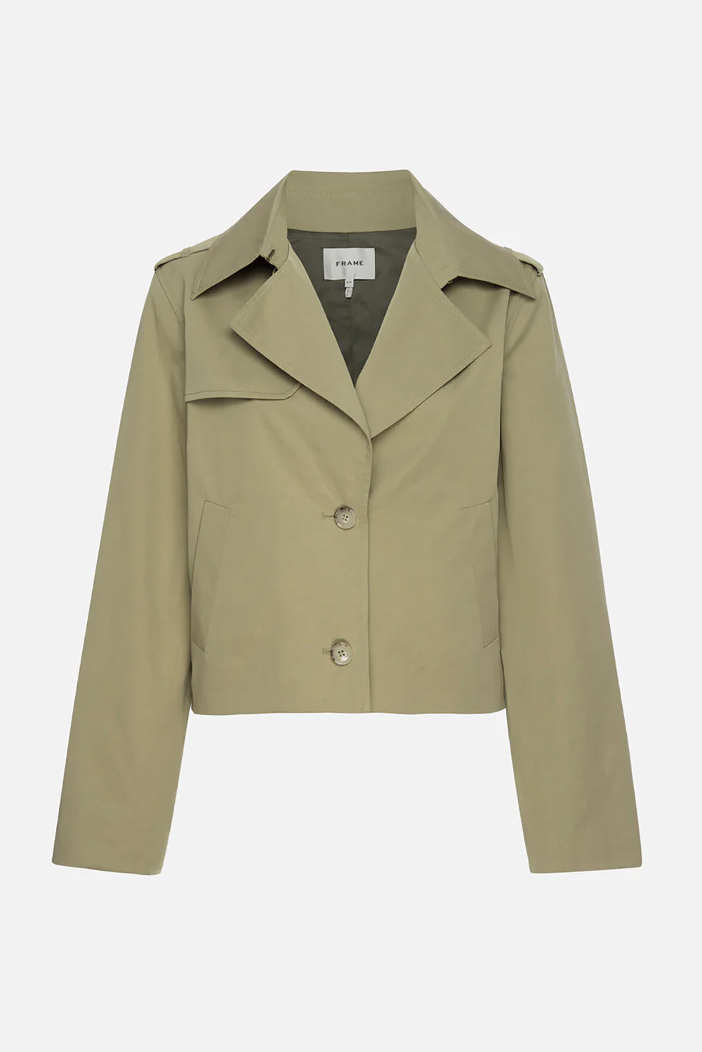 Short Trench Jacket in Khaki