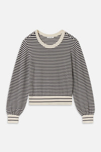 The Striped Knit Sweater in Cream Multi
