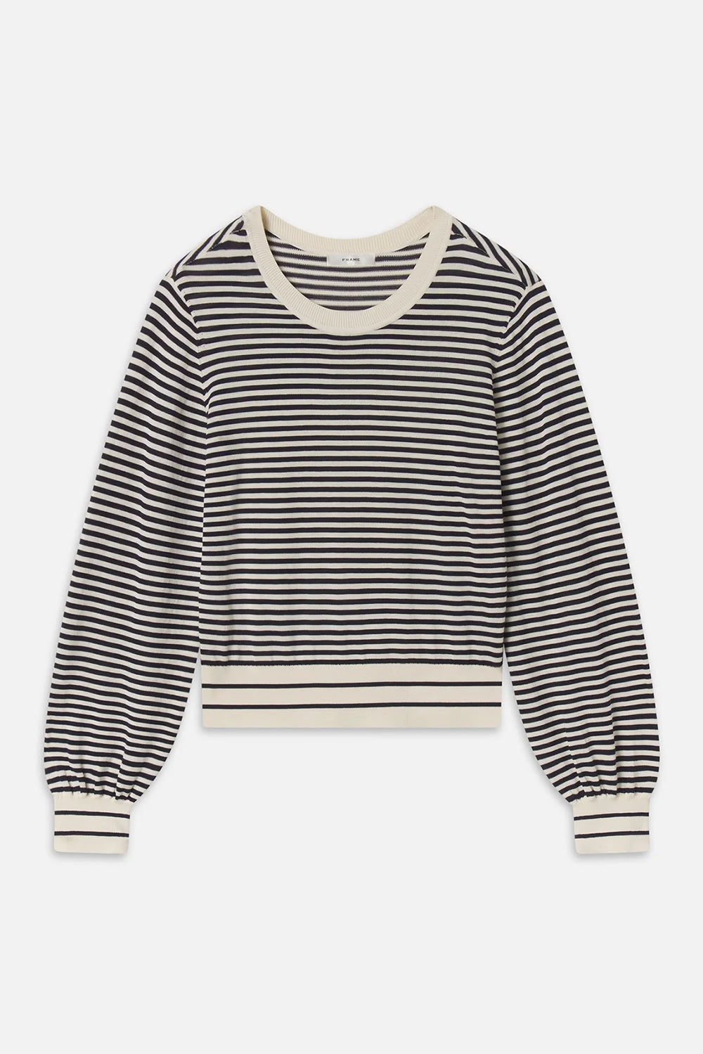 The Striped Knit Sweater in Cream Multi